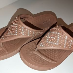 Crocs sandals with rhinestones